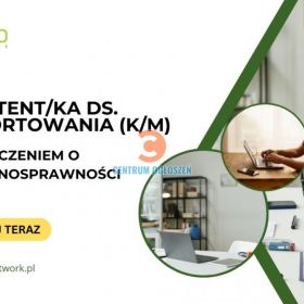 Asystent/Asystentka ds. raportowania (K/M) z orzeczeniem o niepełnosprawności - praca zdalna dla osób z całej Polski
