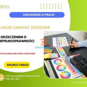 Junior Graphic Designer (K, M) z orzeczeniem o niepełnosprawności - praca zdalna dla osób z całej Polski