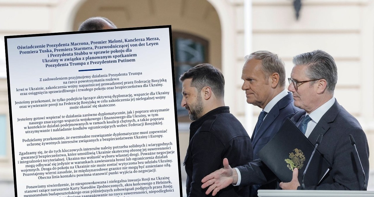 Wspólne oświadczenie Europy, w tym Polski. "Pozostajemy wierni zasadzie"
