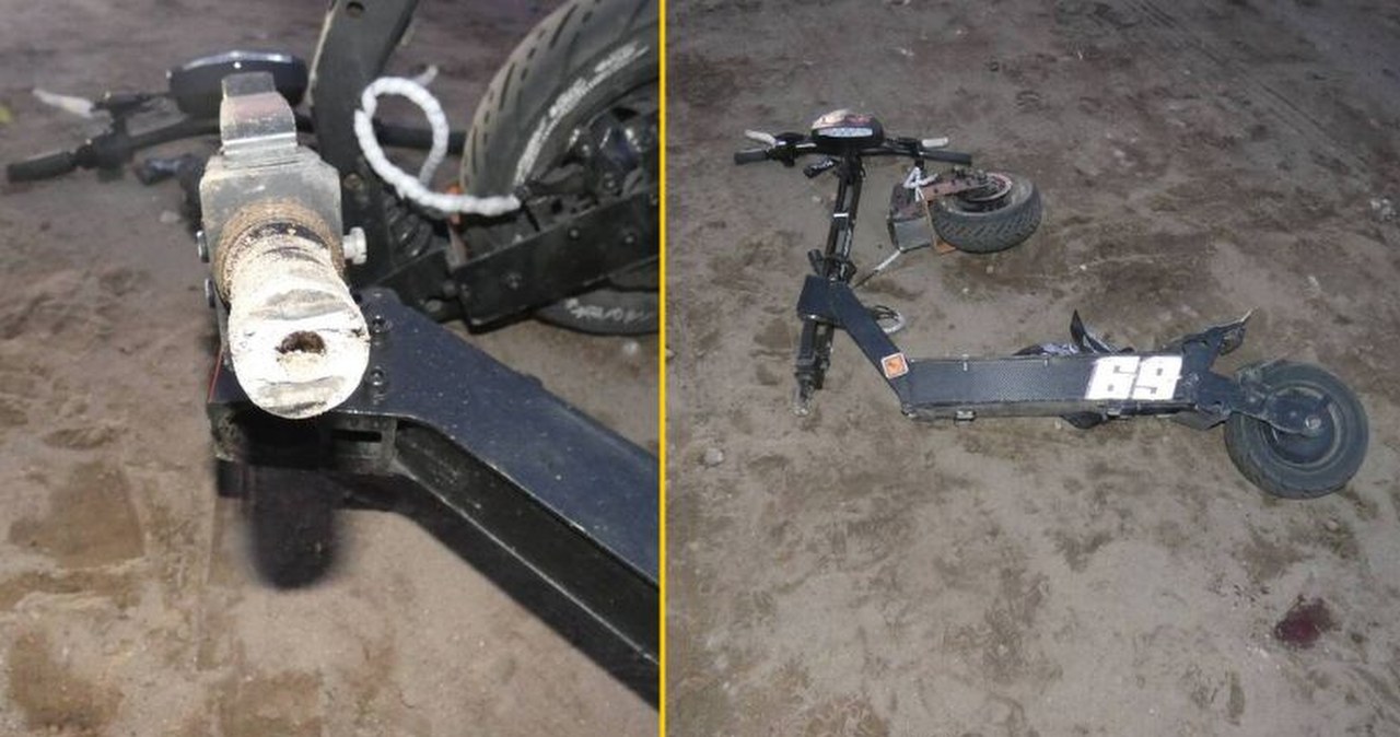 Wypadek 16-latki na hulajnodze elektrycznej.  Nagle pękła rama
