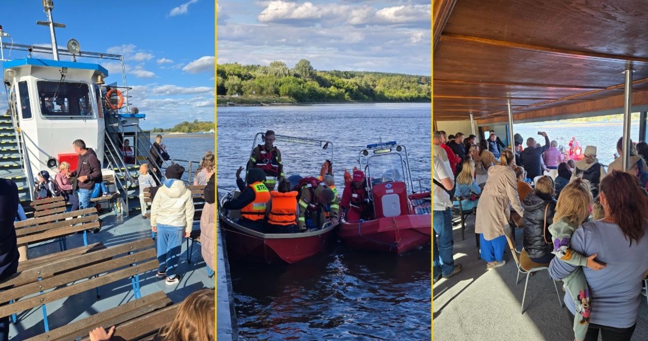 Statek wycieczkowy utknął na mieliźnie. Strażacy ewakuują turystów