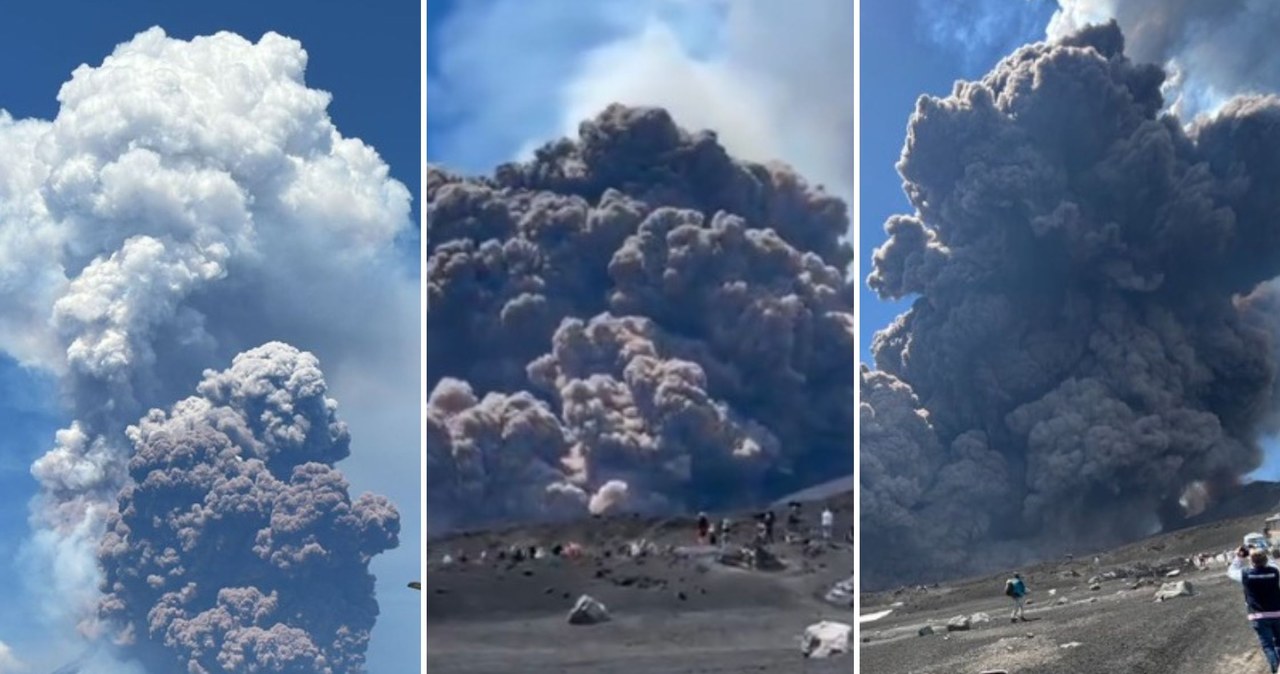 ​Etna znów ożyła. Turyści w popłochu uciekają z wyspy. WIDEO