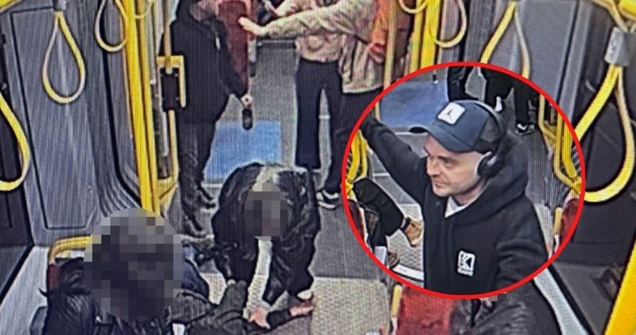 Brutalny atak w warszawskim tramwaju. Policja publikuje wizerunek napastnika