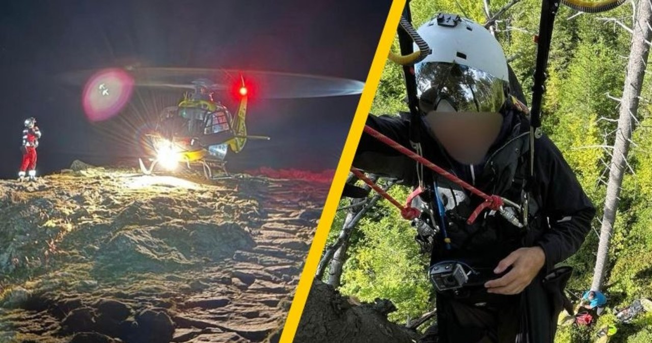 Zawał turysty w schronisku, paralotniarz na drzewie. GOPR w akcji