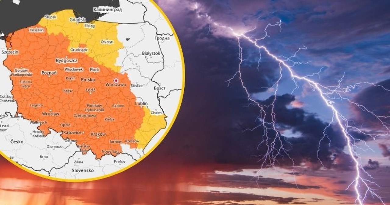 Niemal cała Polska w alertach. Potężne burze, grad i nawet 34 stopnie