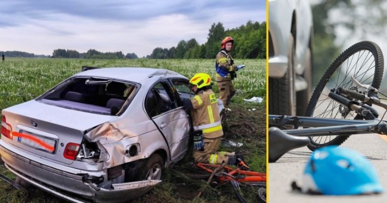 Pięciu nastoletnich rowerzystów potrąconych przez samochód