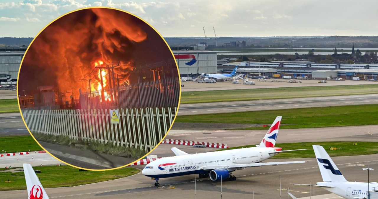 Bez prądu i bez lotów. Pożar sparaliżował lotnisko Heathrow