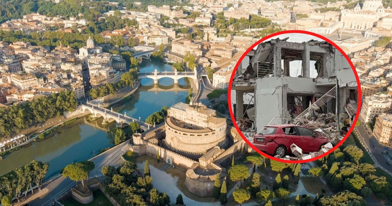 Gigantyczna eksplozja w Rzymie. Budynek przestał istnieć, duże zniszczenia wokół