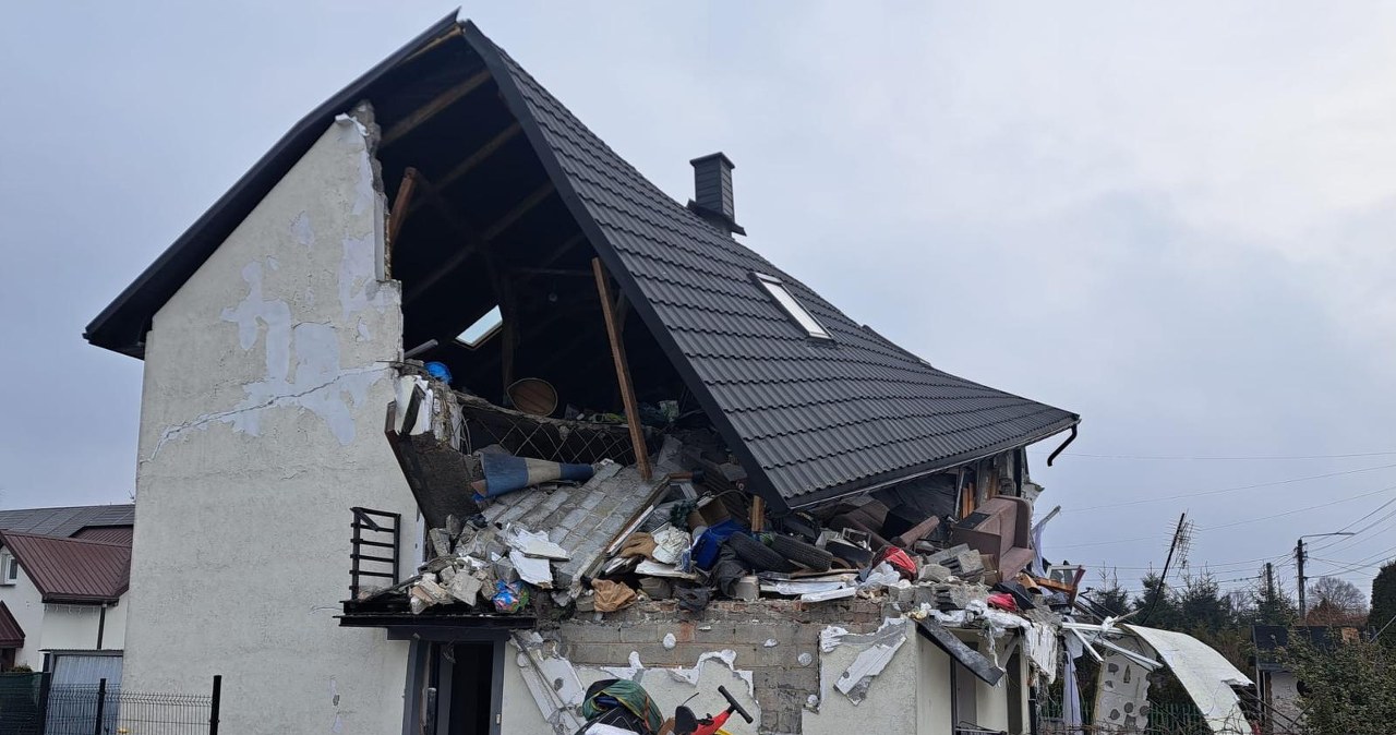 Dom w gruzach po wybuchu gazu. W środku było pięć osób