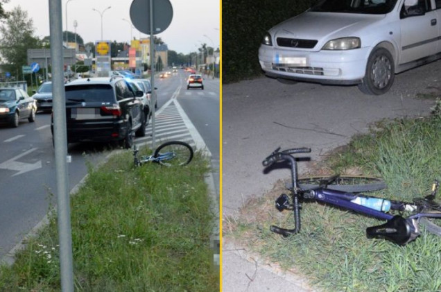 Dwa potrącenia rowerzystów w dwie godziny. 12-latek wśród rannych