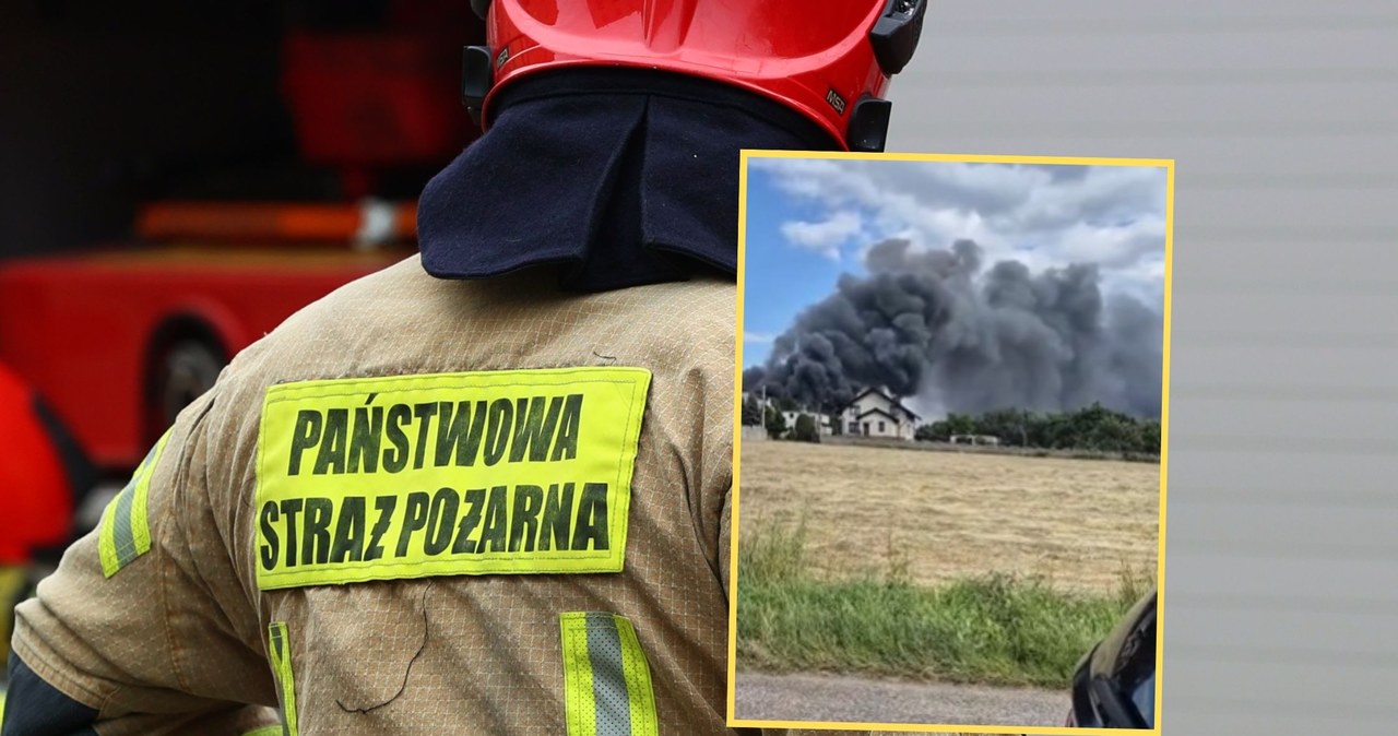 Groźny pożar hali magazynowej. Straż apeluje do mieszkańców