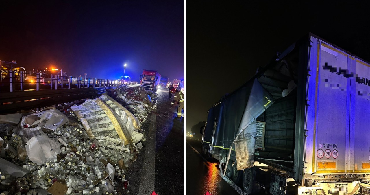 Jezdnia usłana zniczami. Niecodzienna sytuacja na autostradzie