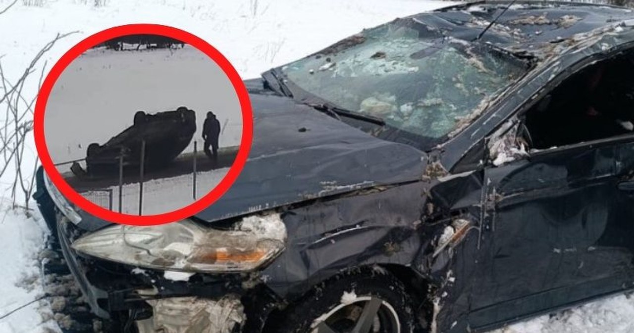 Pijany kierowca holował auto… na dachu! Policja przecierała oczy ze zdumienia FILM