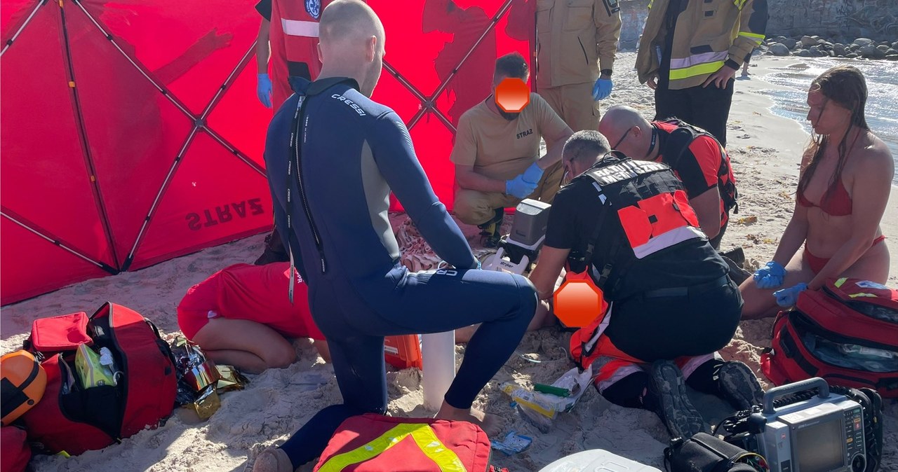 Heroiczny bój ratowników WOPR. Mężczyzna tonął przy niestrzeżonej plaży