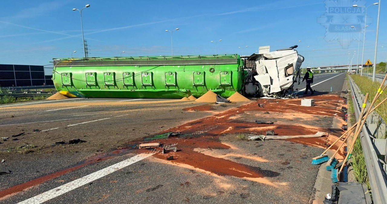 Potężne utrudnienia na A4 w Śląskiem. Autostrada była zablokowana