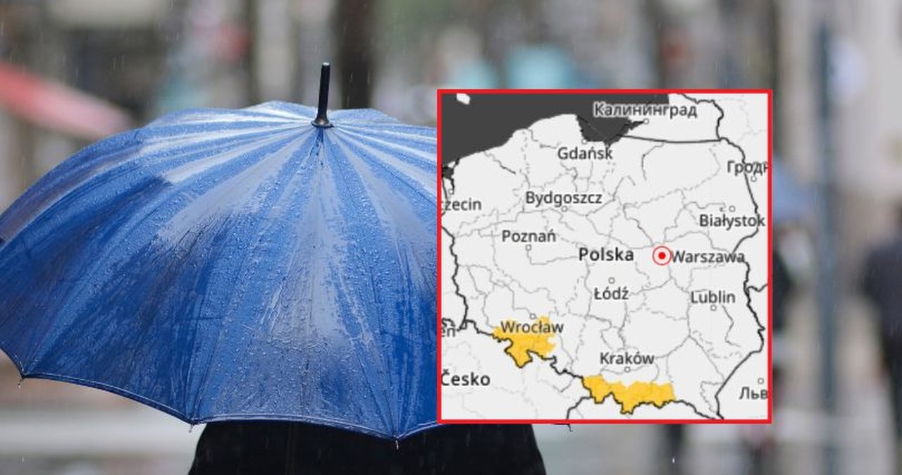 IMGW ostrzega przed intensywnymi opadami. Te regiony są zagrożone