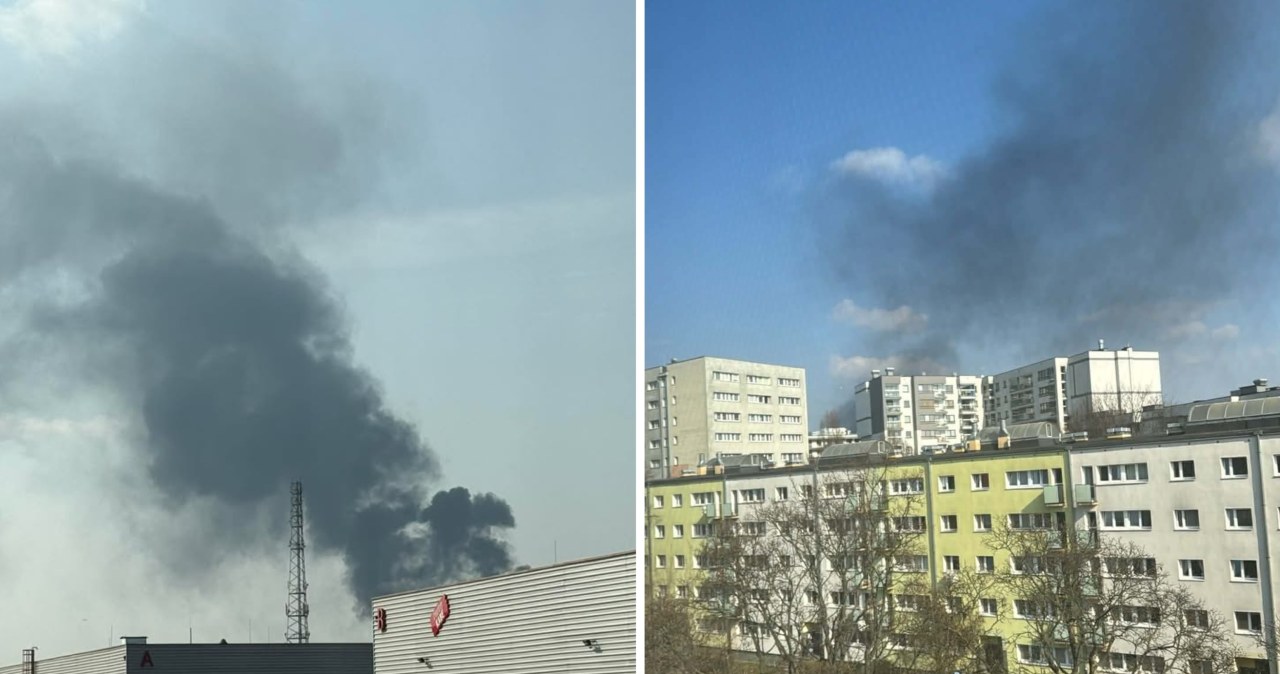 Kłęby dymu w Warszawie. Pali się nowy budynek
