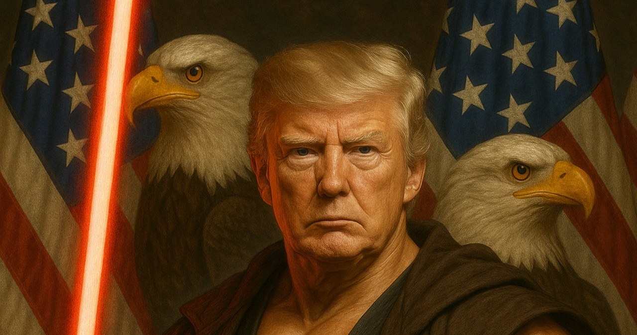 Donald Trump z mieczem świetlnym. Fani "Gwiezdnych wojen" zwracają uwagę na jeden szczegół