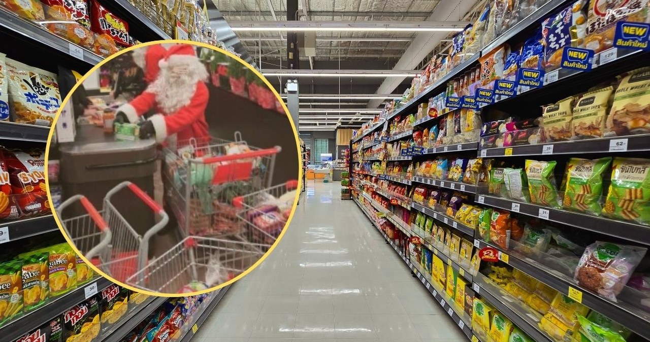 Mikołaje i elfy okradły supermarket. Łupy zostawiły pod choinką