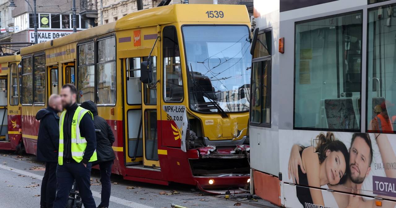 Zderzenie tramwajów w Łodzi. 4 osoby w szpitalach