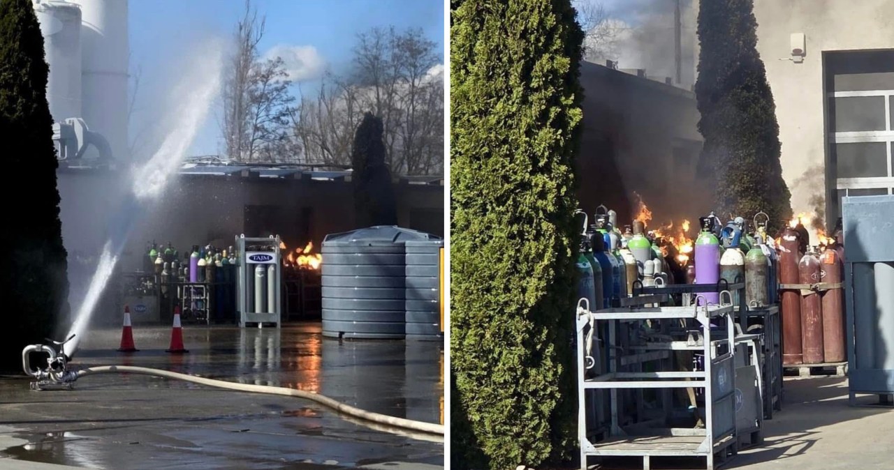 Pożar w rozlewni gazu. Jak teraz wygląda akcja strażaków?