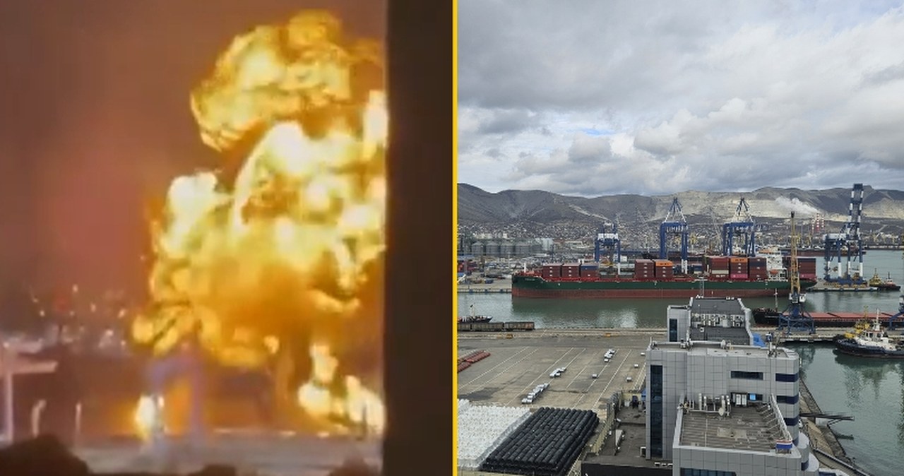 Eksplozje nad Morzem Czarnym. Ukraińcy zaatakowali rosyjski port