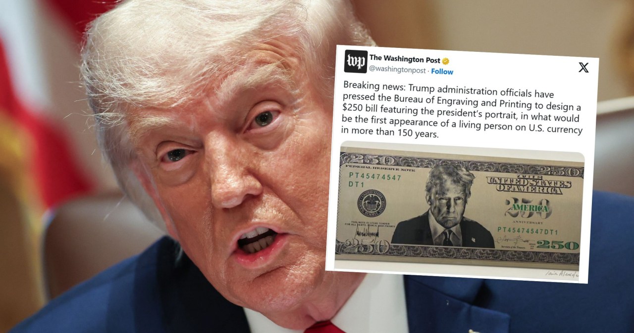 Donald Trump na banknocie 250 dolarów? Tak ma wyglądać