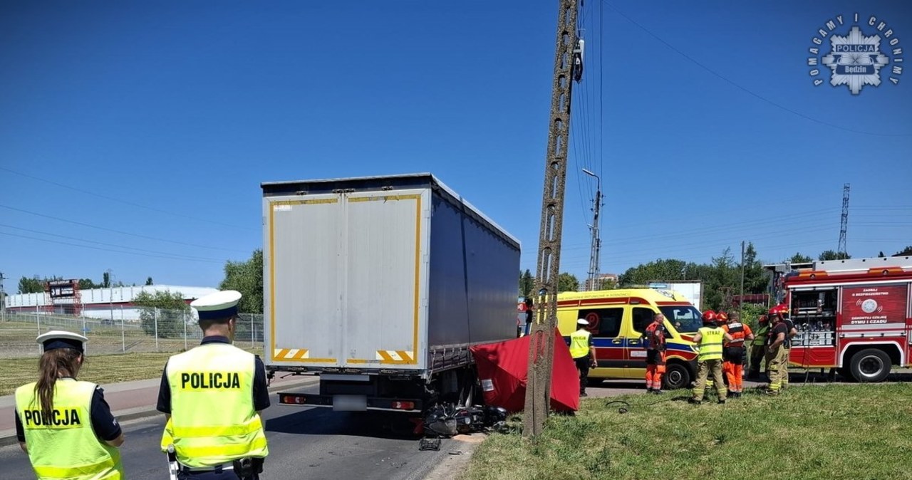 Wypadek w Czeladzi. Nie żyje młody człowiek