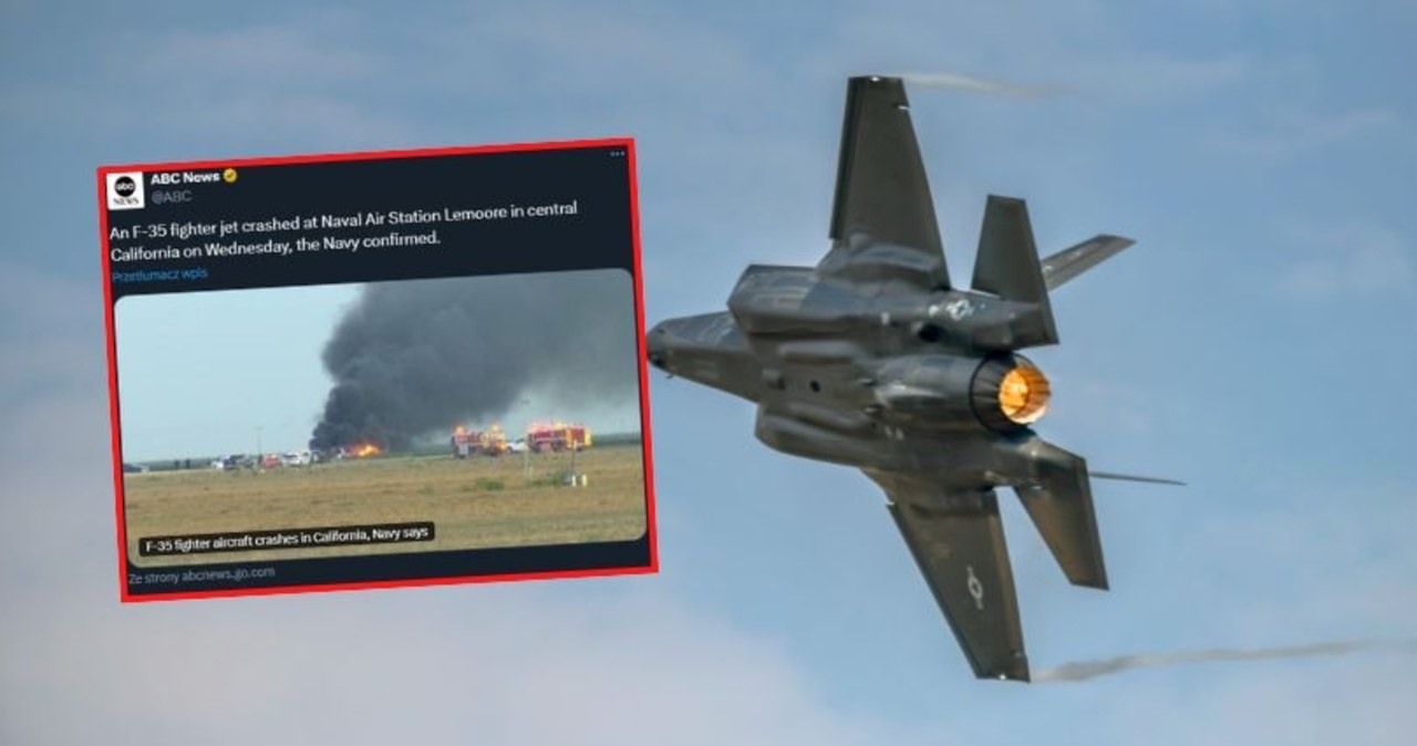 Myśliwiec F-35 rozbił się w Kalifornii