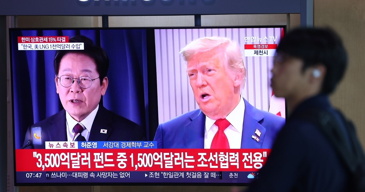 Jest porozumienie handlowe między USA a Koreą Płd. Cła na poziomie 15 proc.