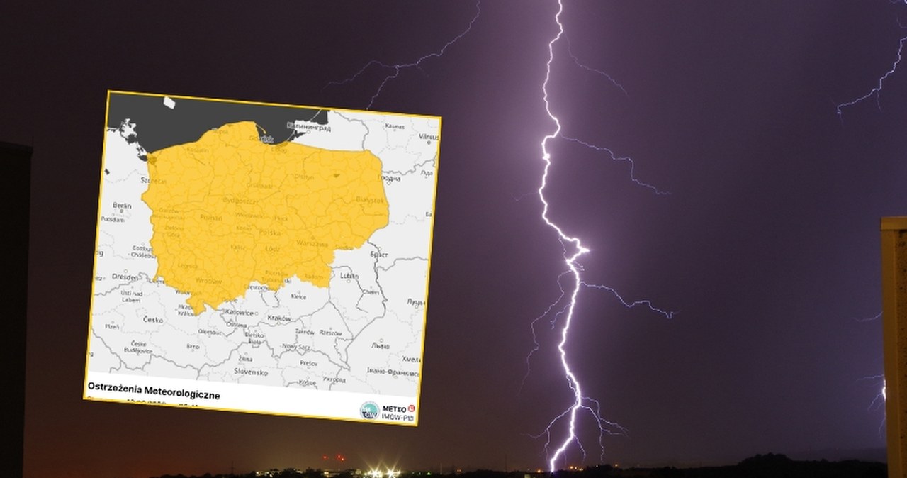 IMGW ostrzega przed burzami. Alerty dla 11 województw