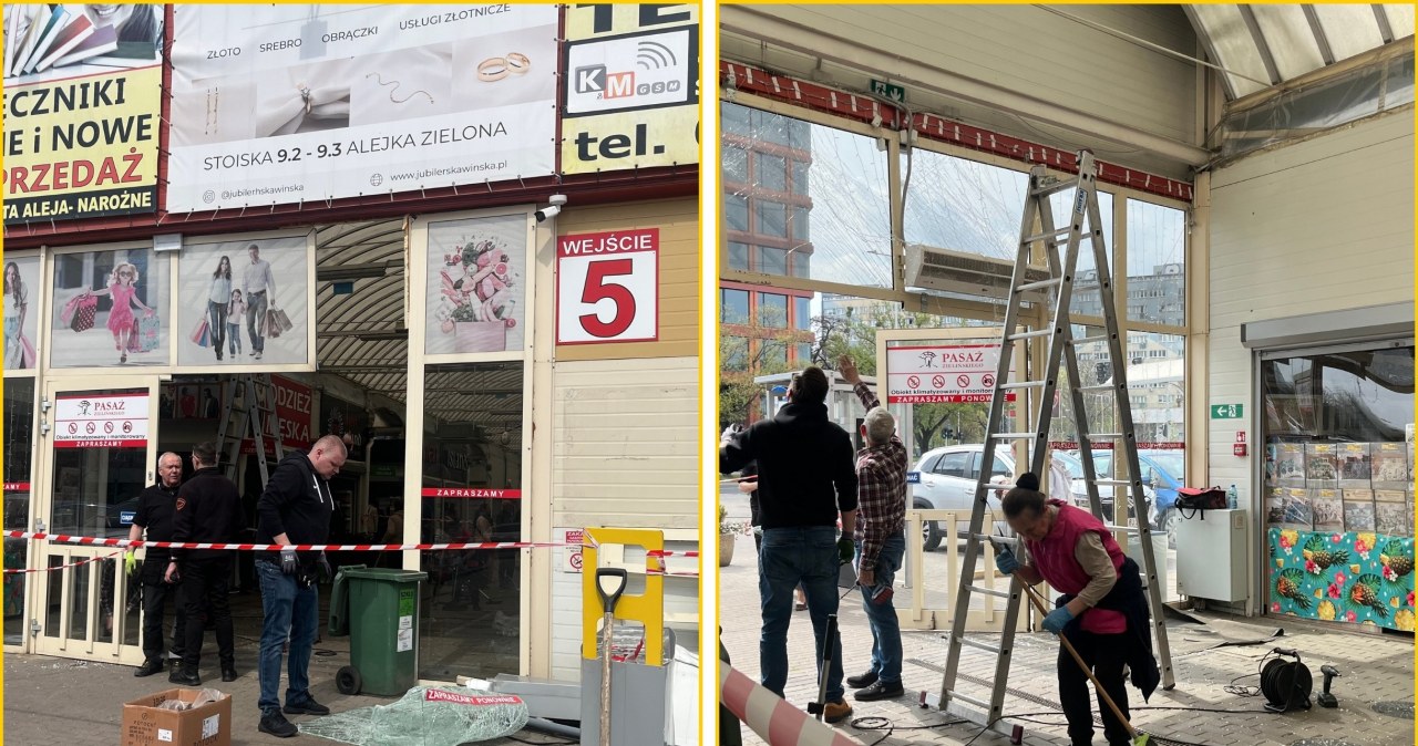 Jej obcas zaklinował się przy pedale gazu. Wjechała autem do sklepu