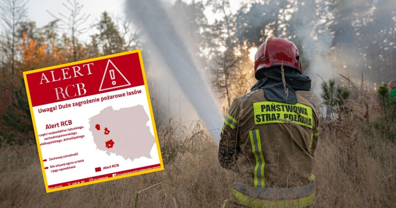 ​Alert RCB dot. zagrożenia pożarowego. Ostrzeżenie dla 11 powiatów