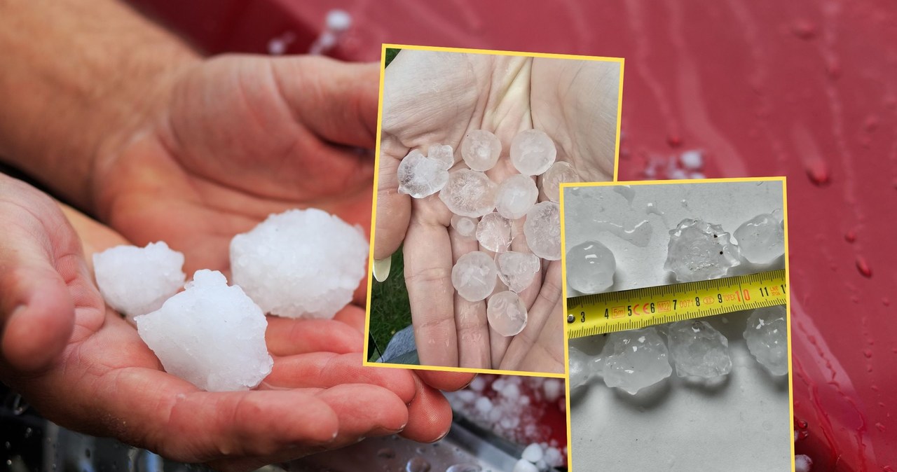 Nawałnice z gradem nad Polską. Spadały kulki o średnicy nawet 3 cm