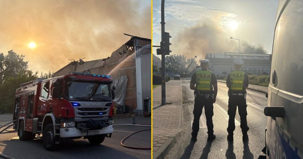 Pożar sali zabaw w Gorzowie Wielkopolskim. Strażacy bronią sąsiednich budynków