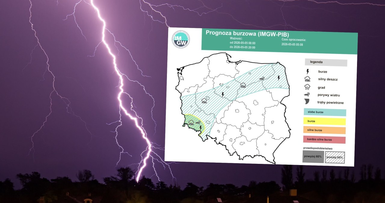 Burza nadciąga nad Polskę. Załamanie pogody w środku tygodnia
