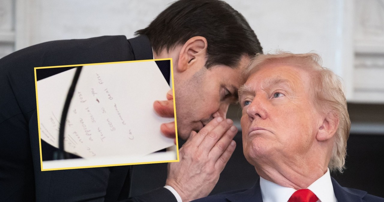 Tajemnicza notatka Trumpa. Wiadomo, co w niej było