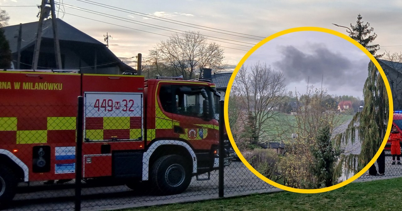 Chmura dymu i wybuchy. Duży pożar w Grodzisku Mazowieckim