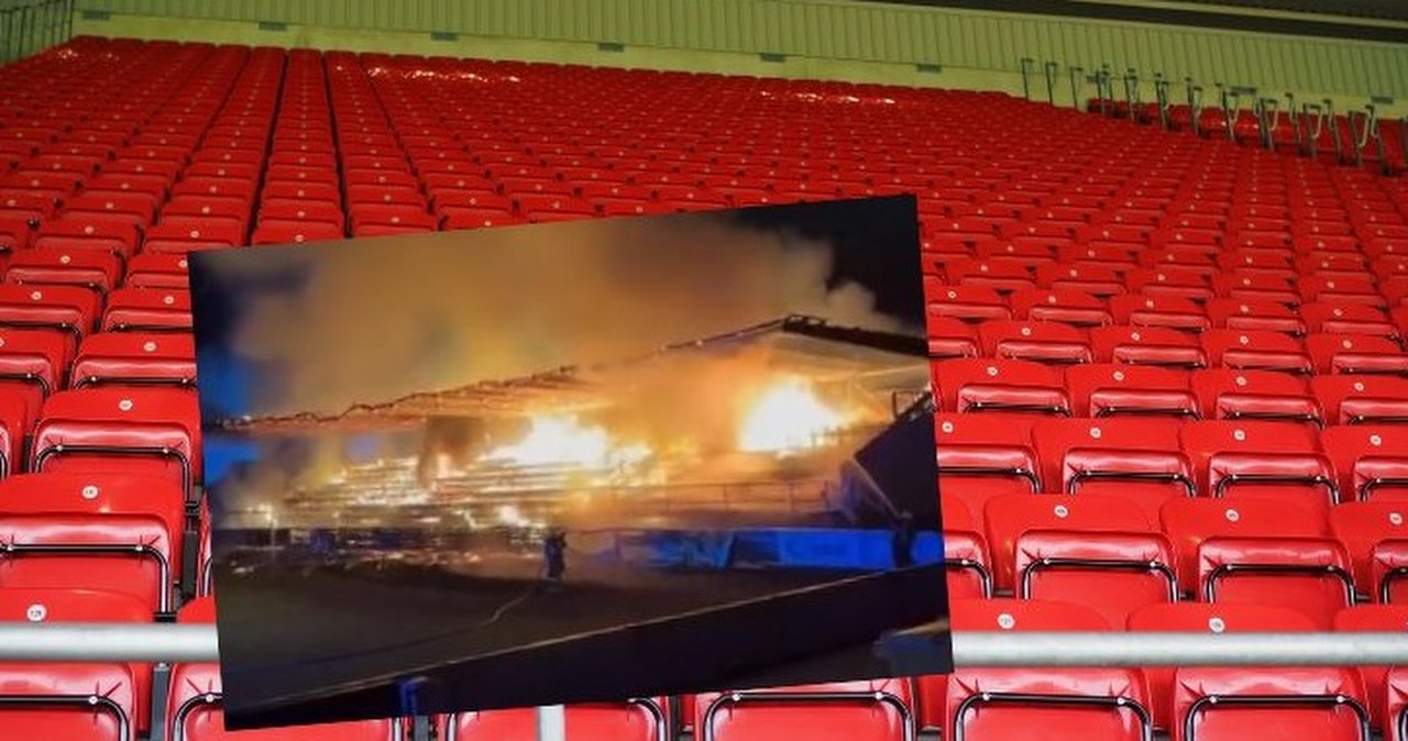 Przerażający widok. Spalili doszczętnie trybunę stadionu