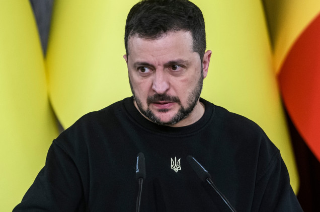 „Na rakiecie”. Cięta riposta Zełenskiego na pytania dziennikarzy o wizytę w Moskwie
