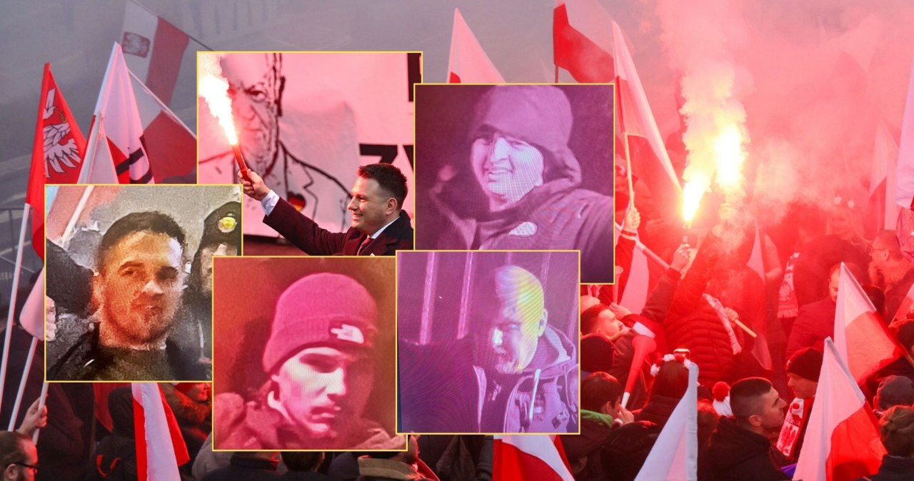 Nie tylko Mentzen. Policja publikuje zdjęcia osób, które odpalały race podczas Marszu Niepodległości