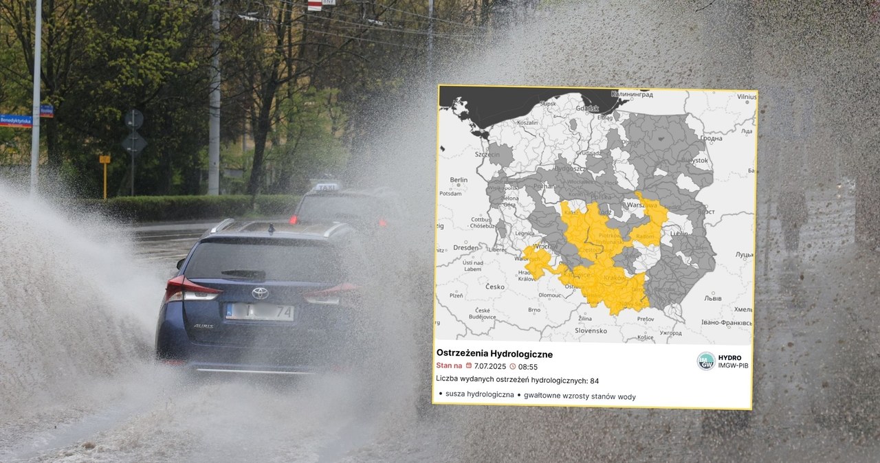 Idą ściany deszczu, nawałnice i podtopienia. Niż genueński nad Polską