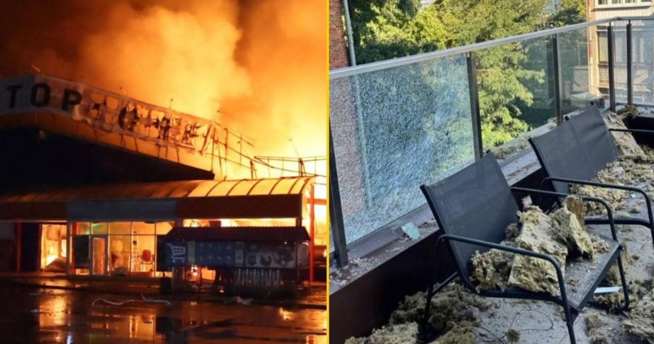 Ofiary śmiertelne, ciężko poparzeni. Rój dronów uderzył w Charków i Dniepr