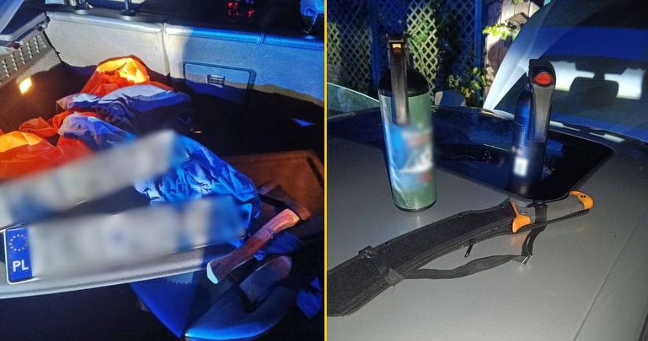 Policyjny pościg za sportowym audi. W aucie maczeta i siekiera