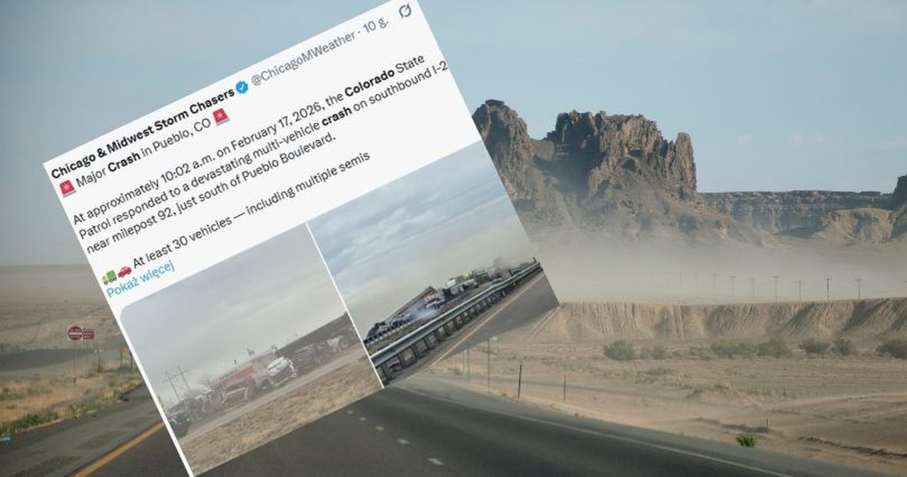 "Brązowa ściana" na autostradzie. Karambol z udziałem kilkudziesięciu aut, 4 osoby nie żyją