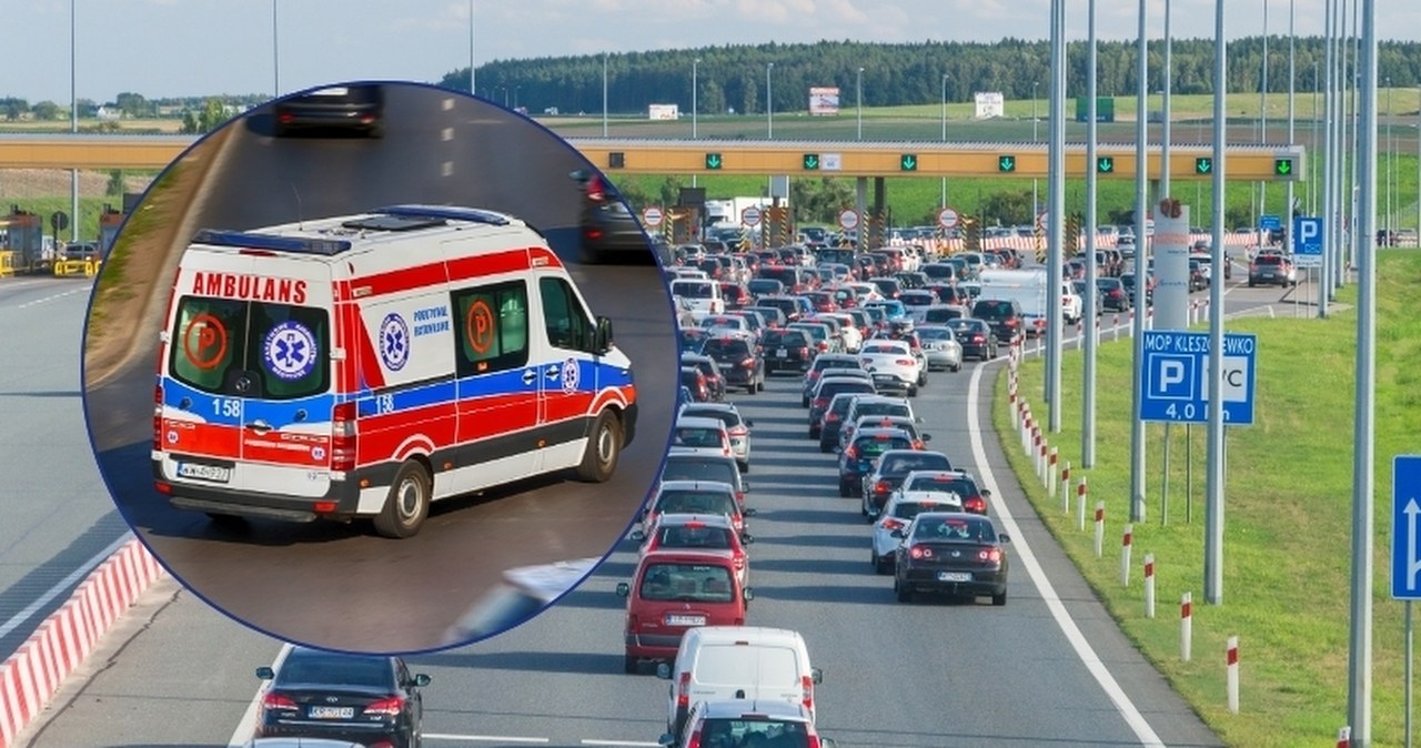 Karambol na A1. Są ranni i utrudnienia w ruchu