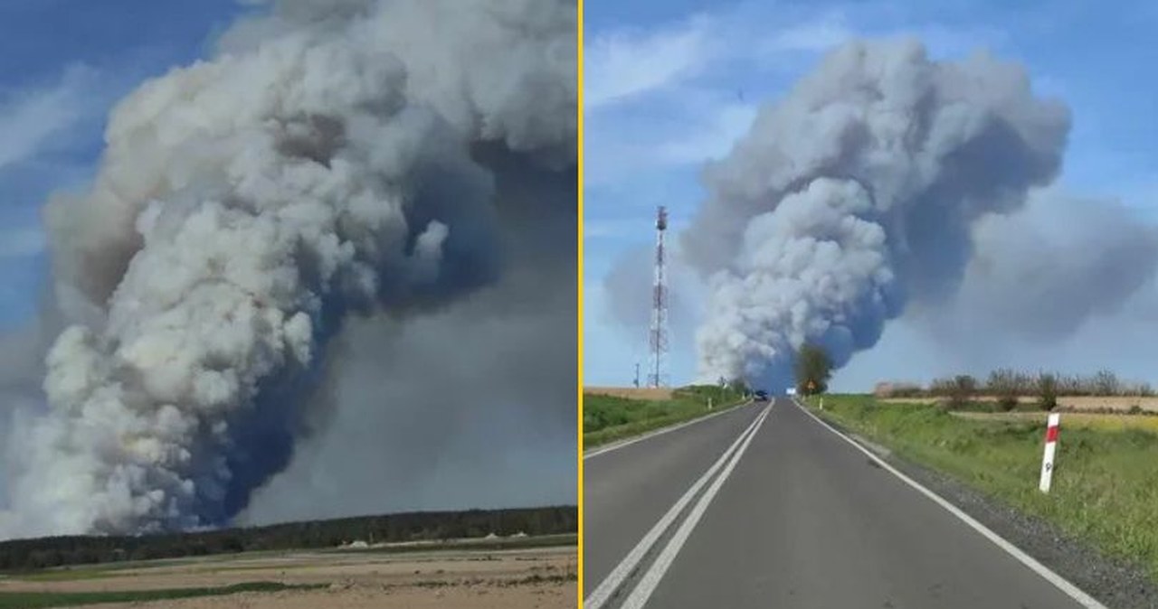 Potężny pożar na Lubelszczyźnie. Kilkuset strażaków walczy z ogniem