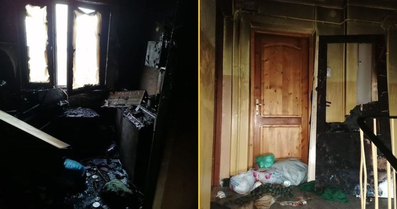 Dramatyczna akcja ratunkowa w Rabce-Zdroju. Policjant uratował mężczyznę z pożaru