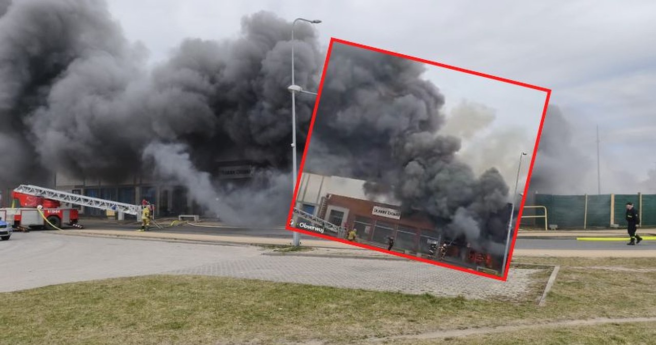 Strażacy opanowali pożar w Czersku. Zapalił się chiński market