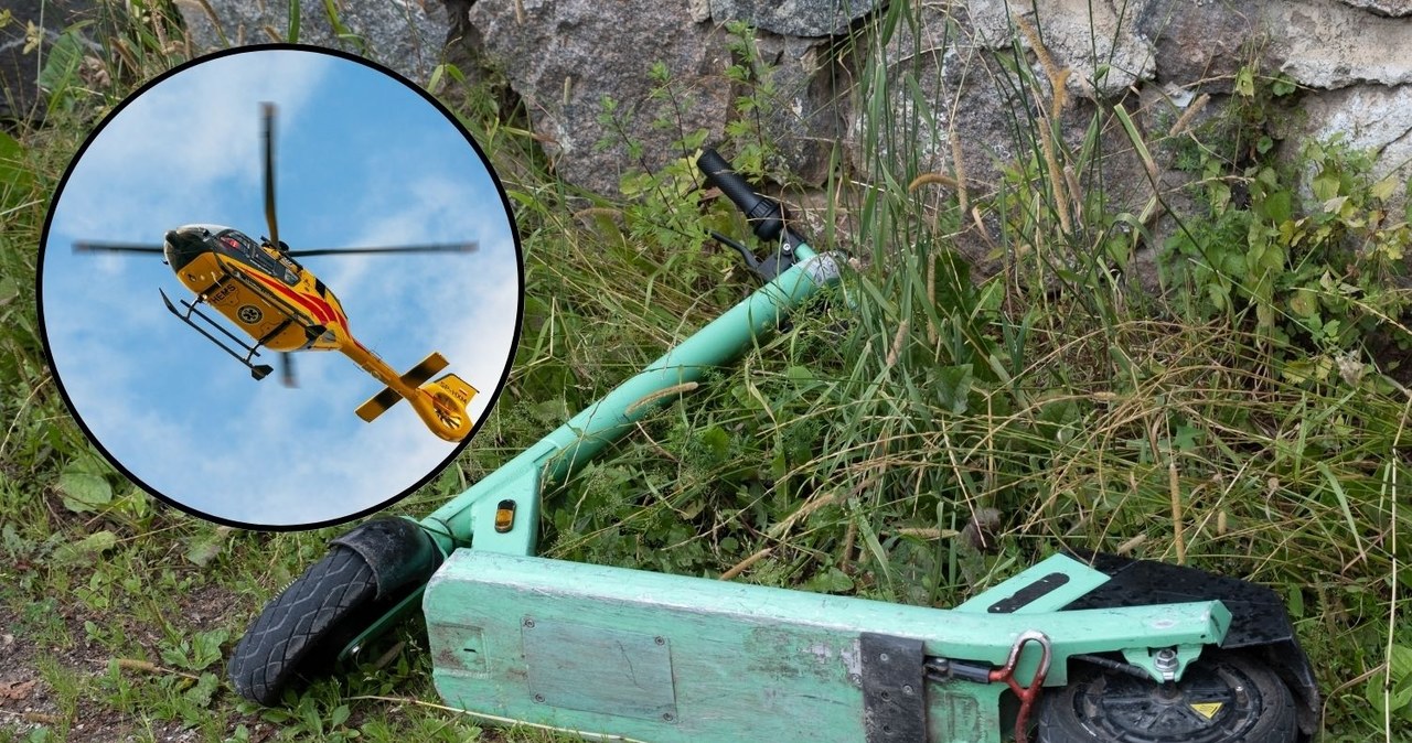 Dramatyczny wypadek na hulajnodze elektrycznej. Chłopcy w ciężkim stanie